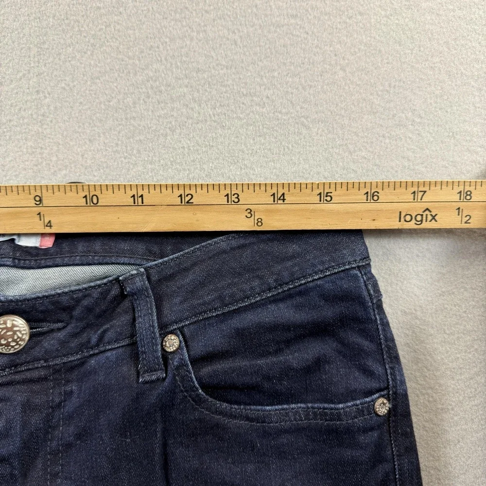 CAbi Skinny Jeans Womens 6 Blue Dark Wash Slim Stretch Denim‎ 5-Pocket 32x29.5
